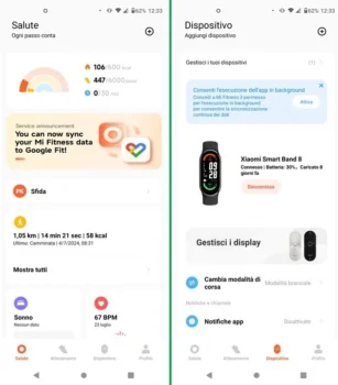 Xiaomi Smart Band 8 Recensione - Software