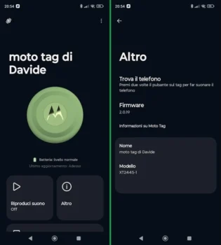 Recensione Motorola Moto Tag - App trova il mio dispositivo